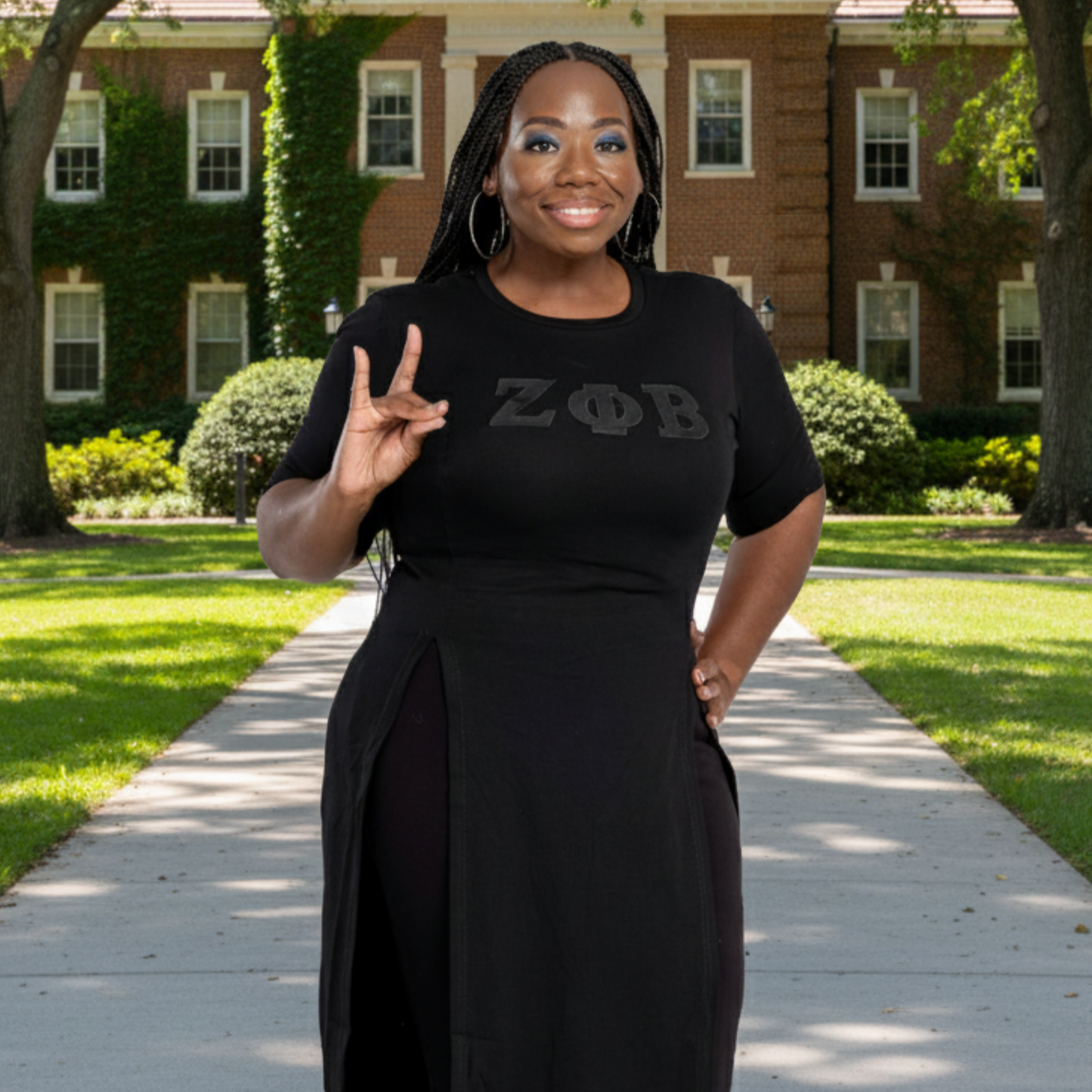 Zeta Phi Beta ZPHIB Longline Top