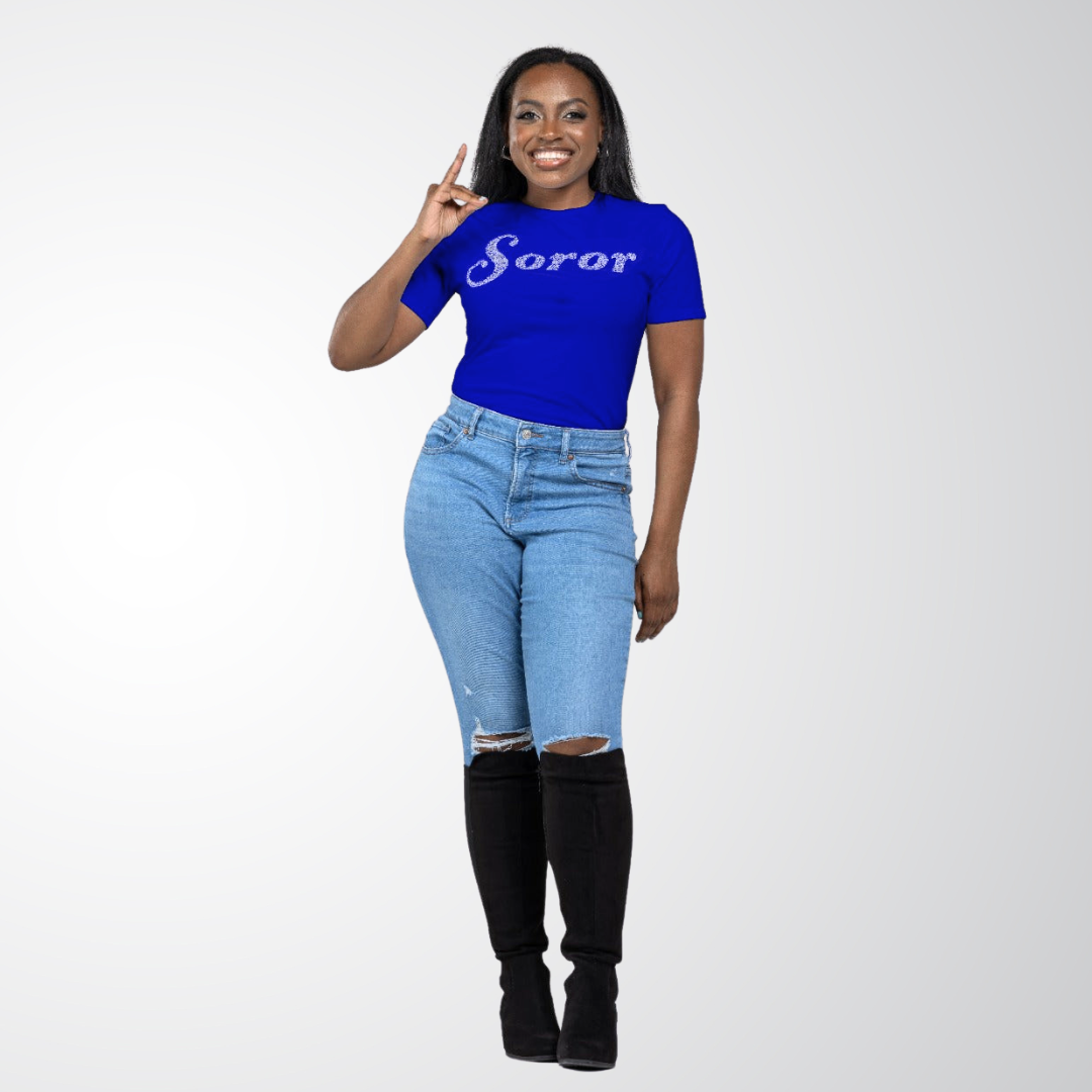 Diamond “Soror” Blue Shirt