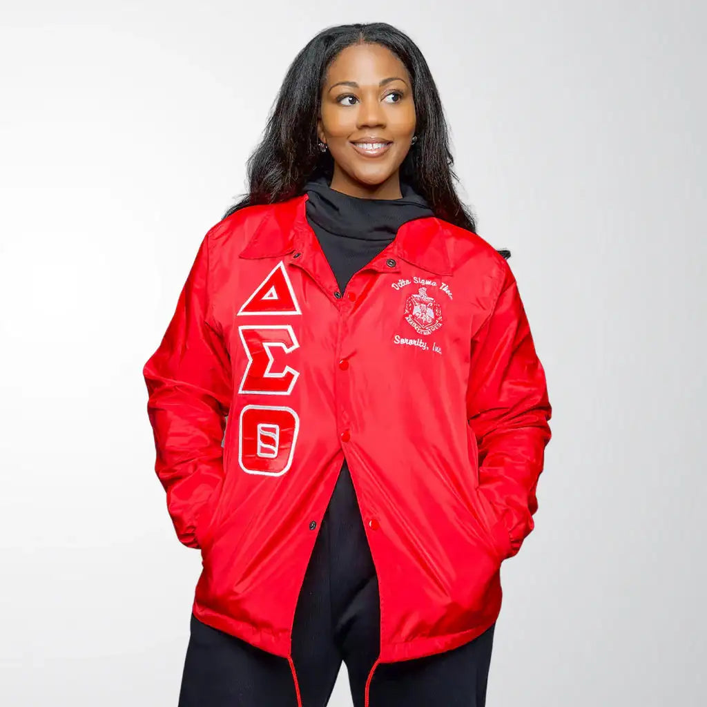 Delta Sigma Theta Greek Letter Ladies' Cut Jacket DST Paraphernalia RED