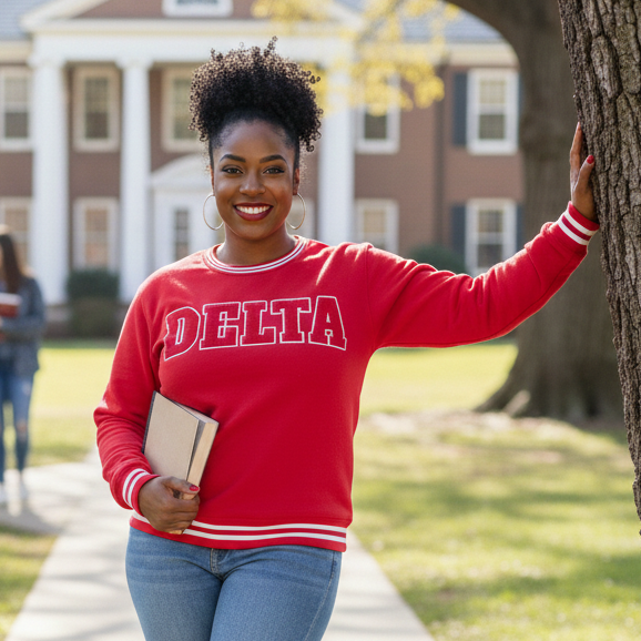 Red 'Delta' Sweatshirt