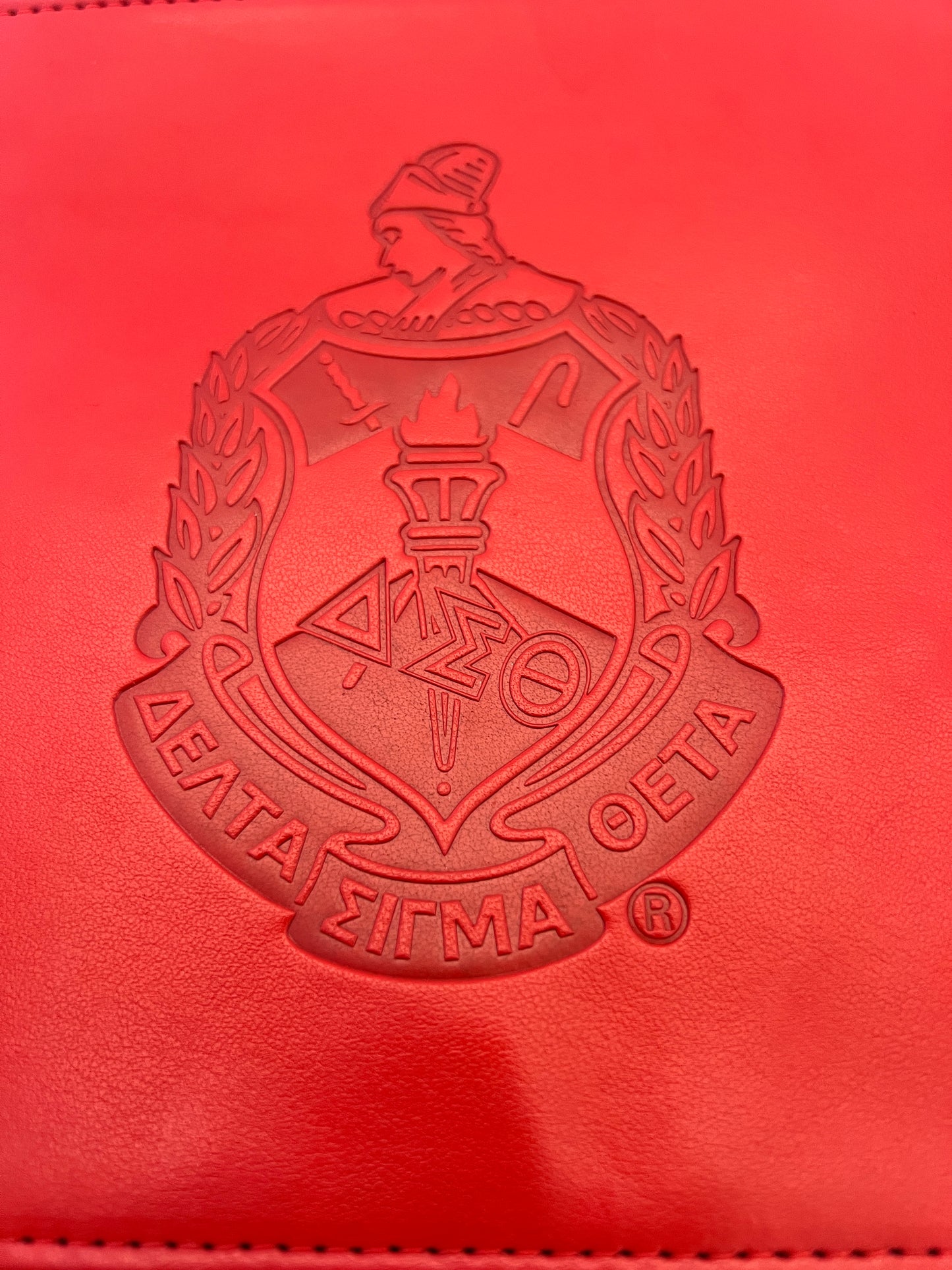 Delta Sigma Theta Red Vegan Leather Wristlet