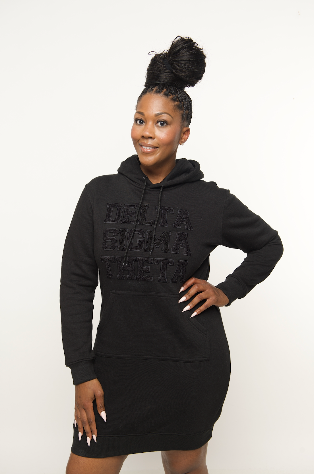 Sweatshirt Dress w/ Delta Sigma Theta Letters in Chenille