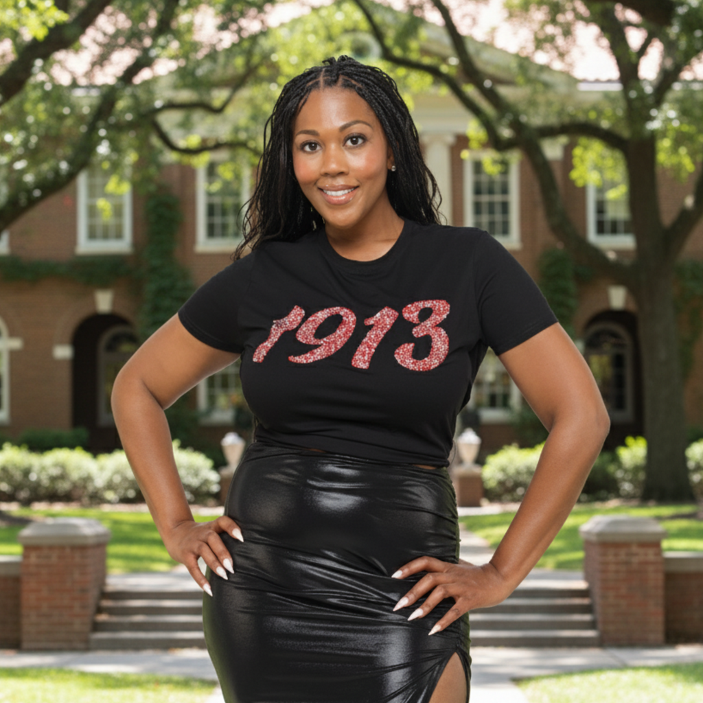Black '1913' Red Diamond Top