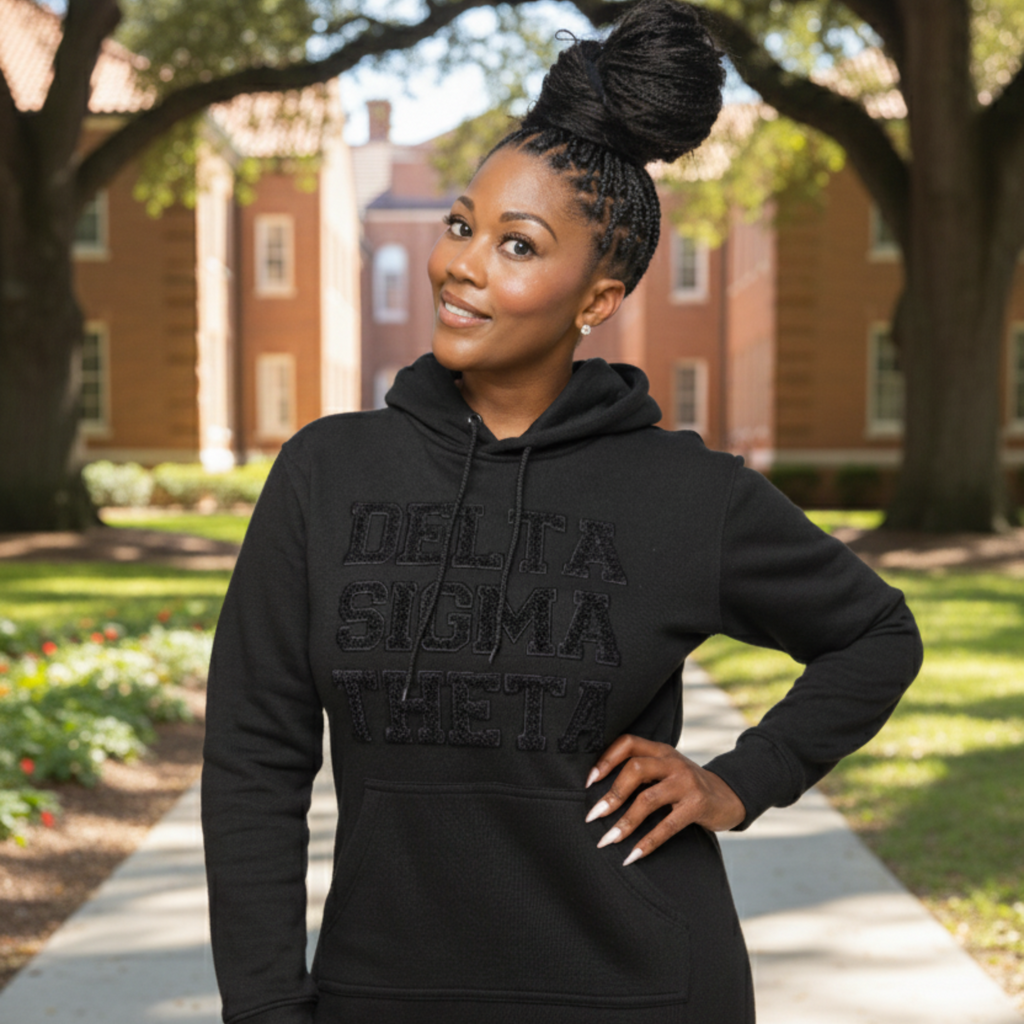 Sweatshirt Dress w/  Delta Sigma Theta Letters in Chenille