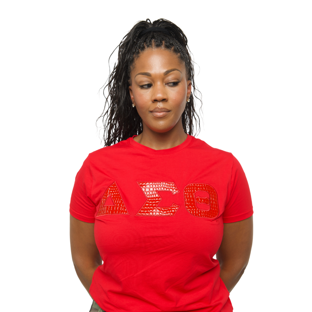 (Pre Order) Red Crocodile Greek Letters Shirt
