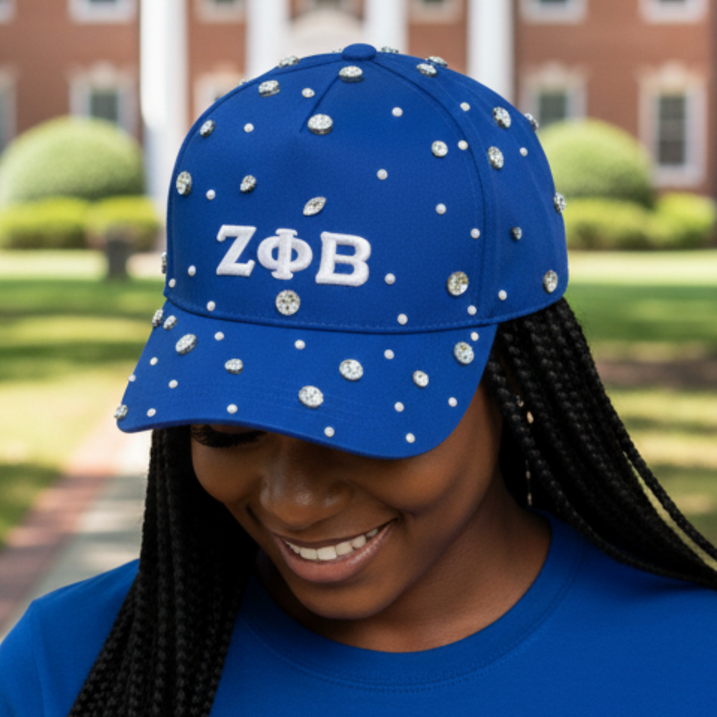 (Pre Order) Zeta Phi Beta Red Bling Hat
