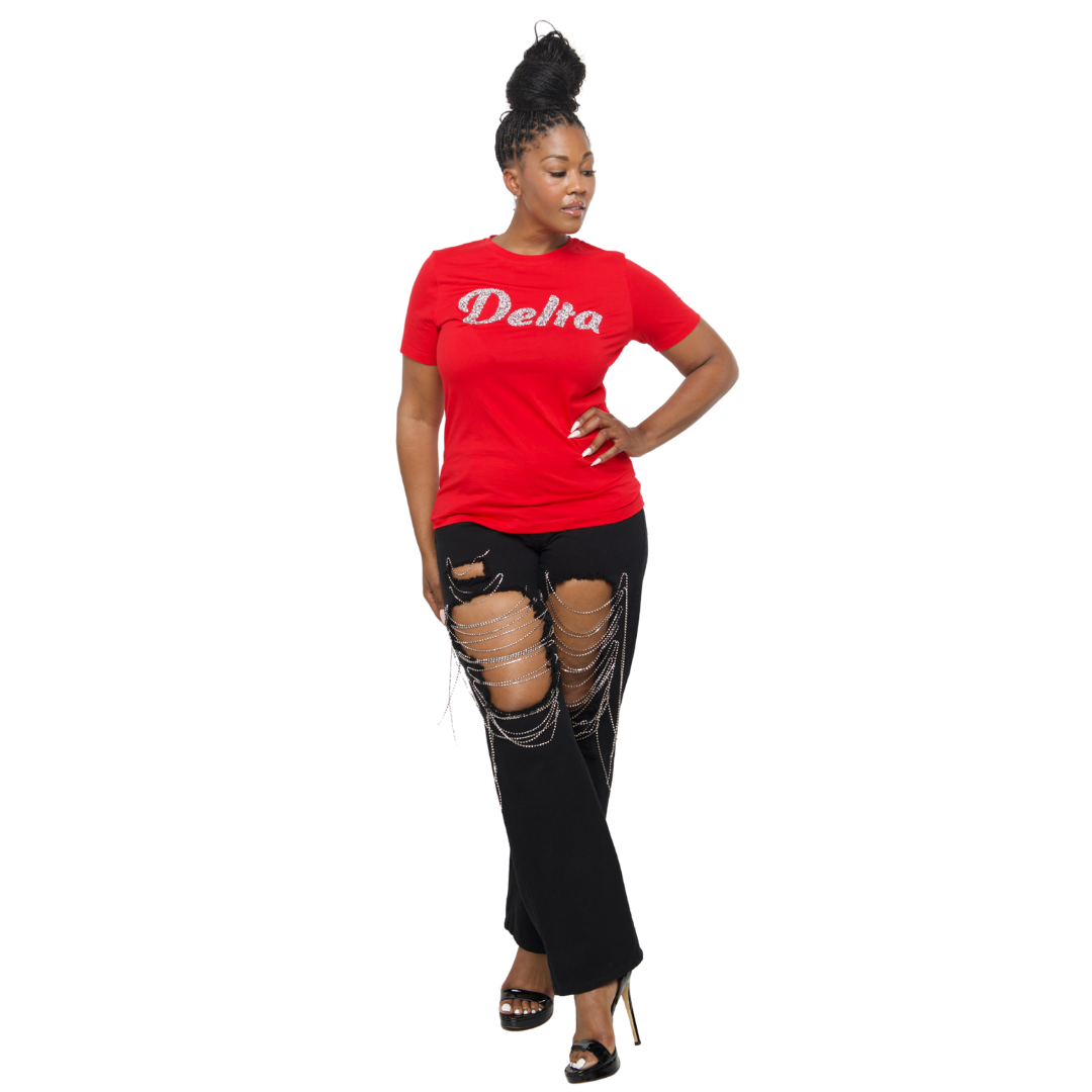 (Pre Order) Red 'Delta' Diamond Shirt