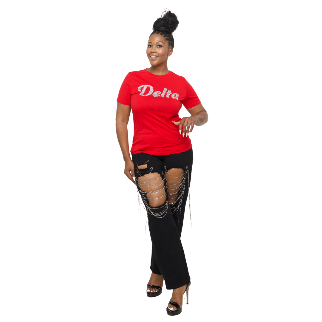 (Pre Order) Red 'Delta' Diamond Shirt