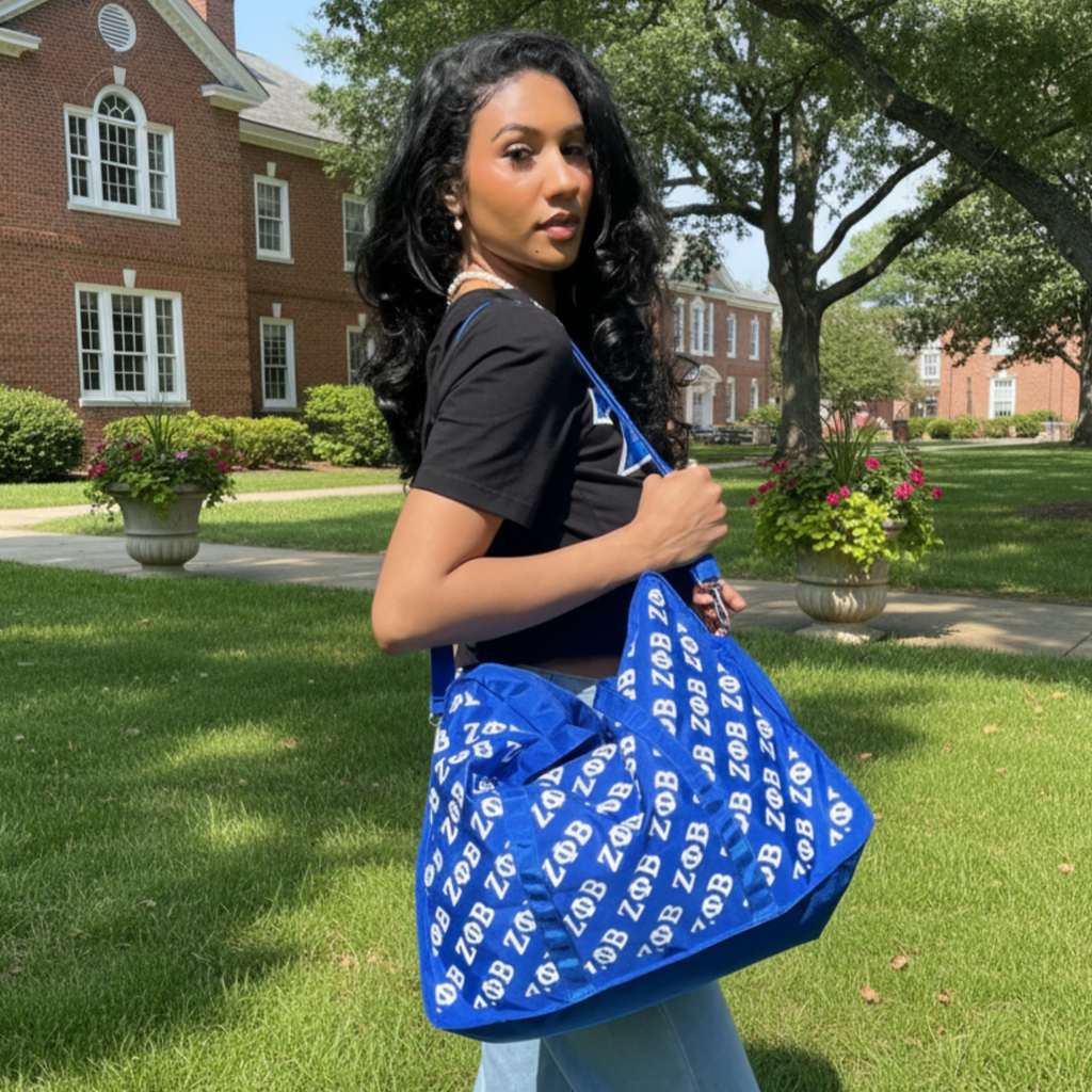Zeta Phi Beta ZPHIB Greek Letter Foldable Bag
