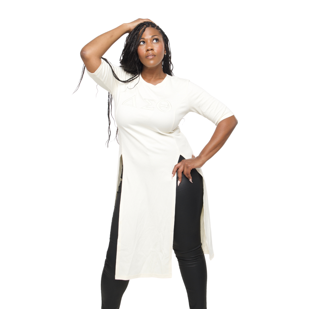 Cream Delta Sigma Theta Longline Top