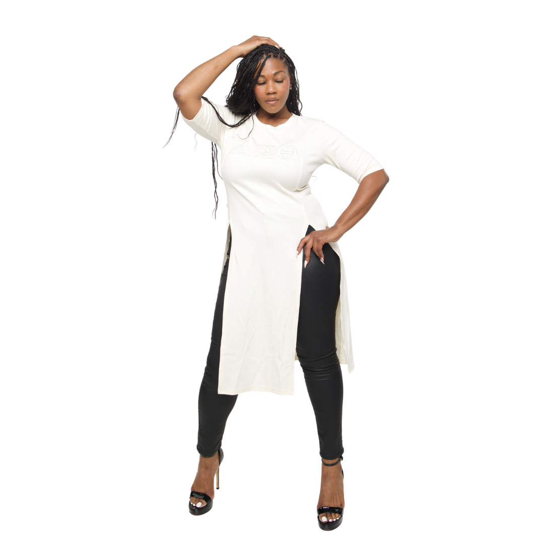 Cream Delta Sigma Theta Longline Top
