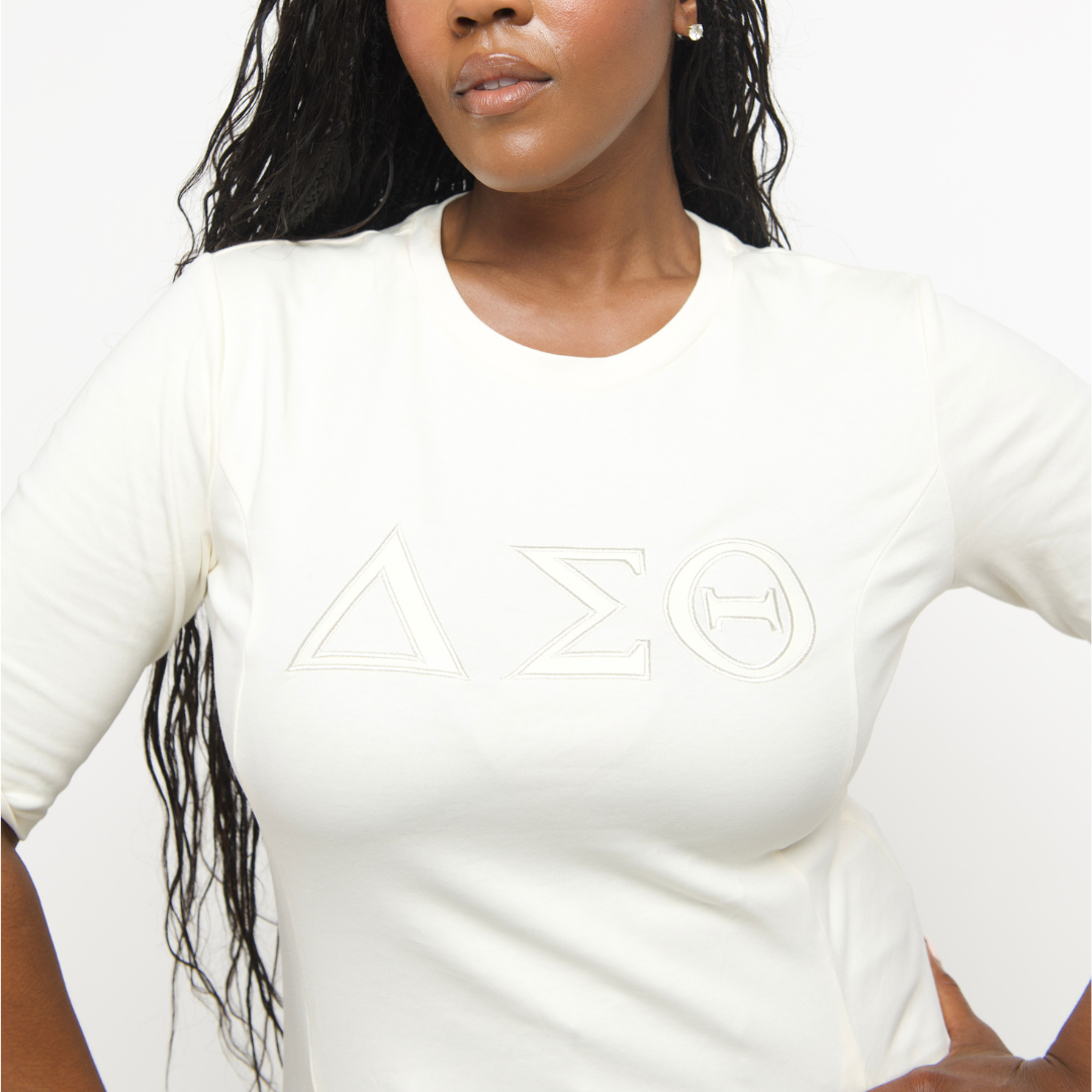 Cream Delta Sigma Theta Longline Top