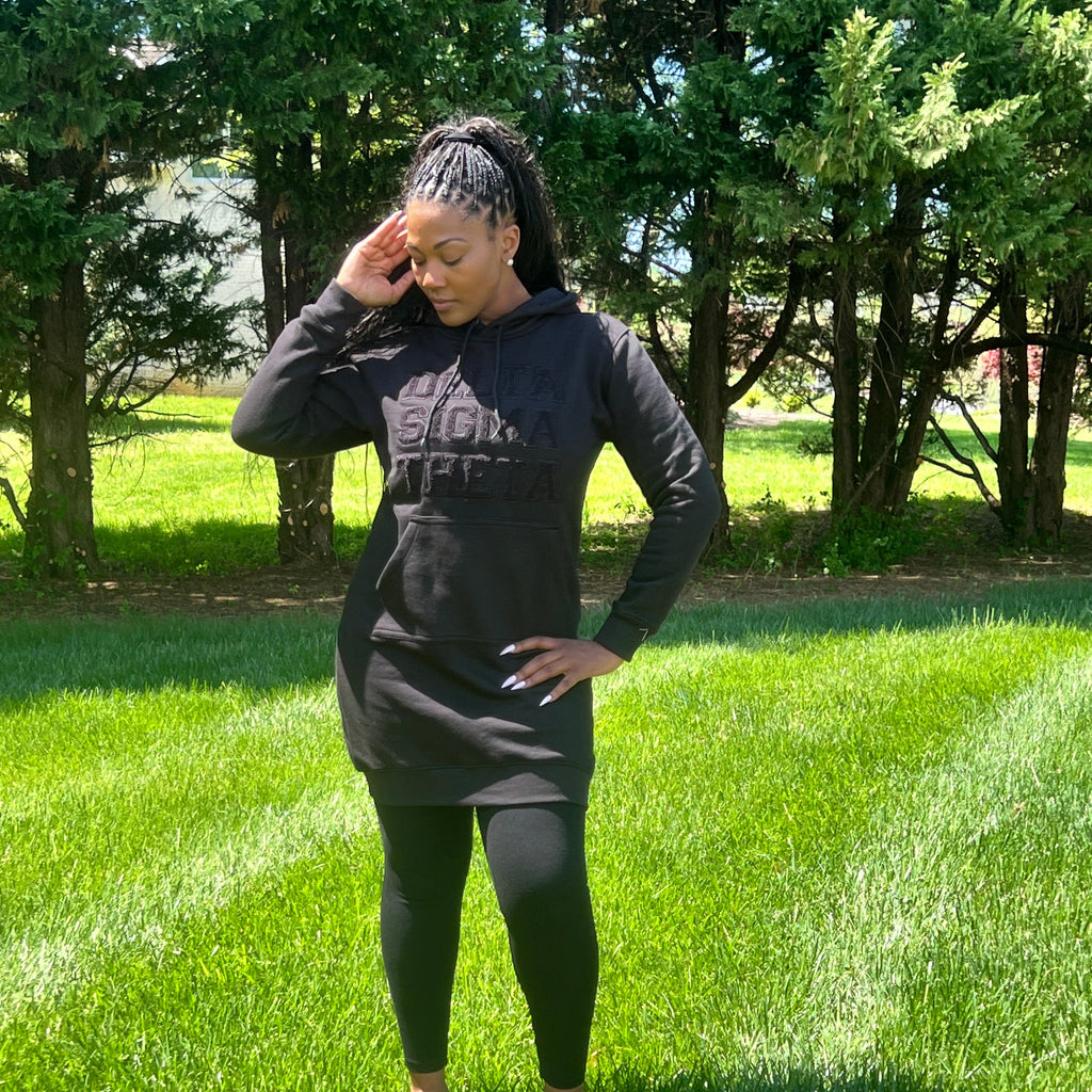 Sweatshirt Dress w/  Delta Sigma Theta Letters in Chenille