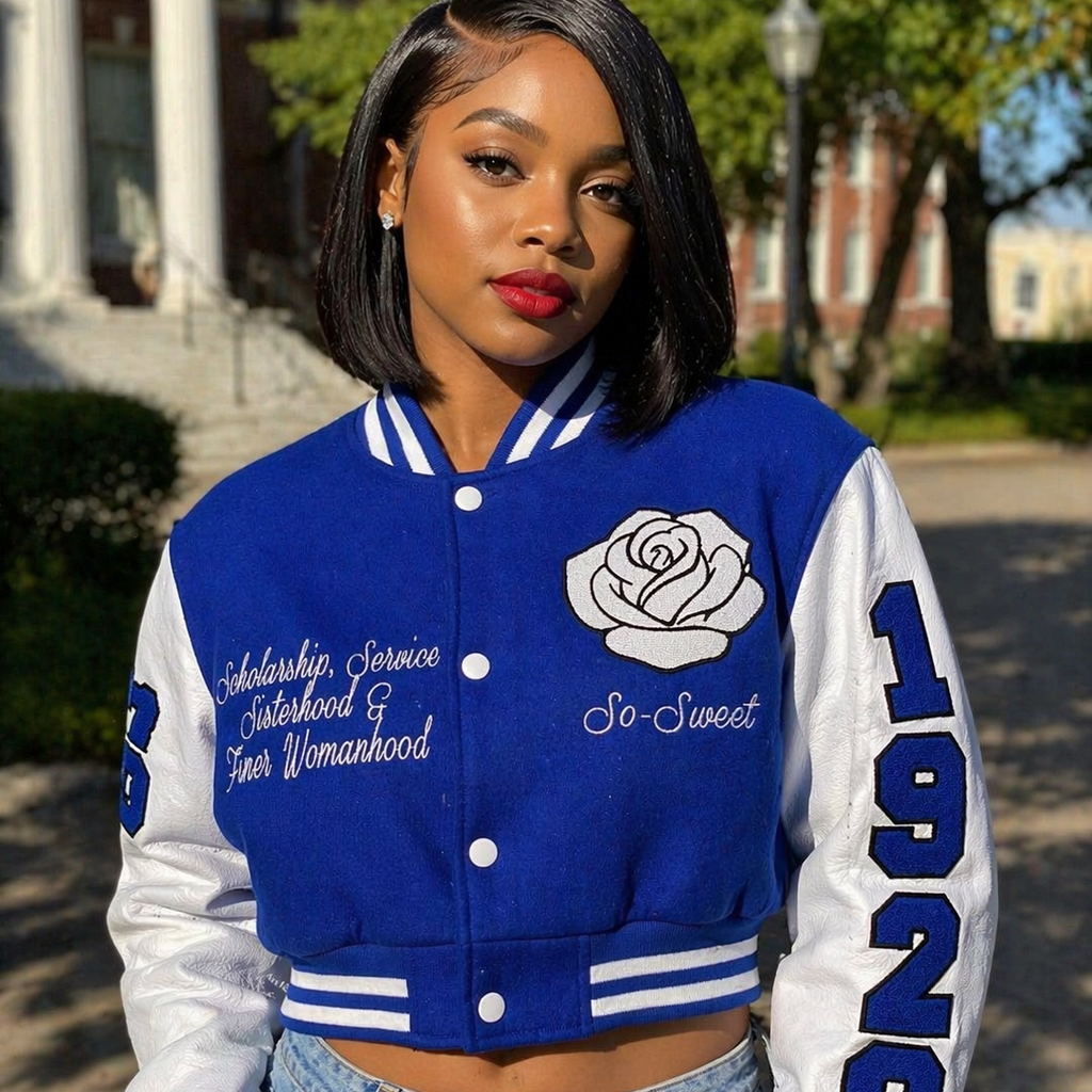 Zeta Phi Beta Crop Wool Jacket (Pre-Order)