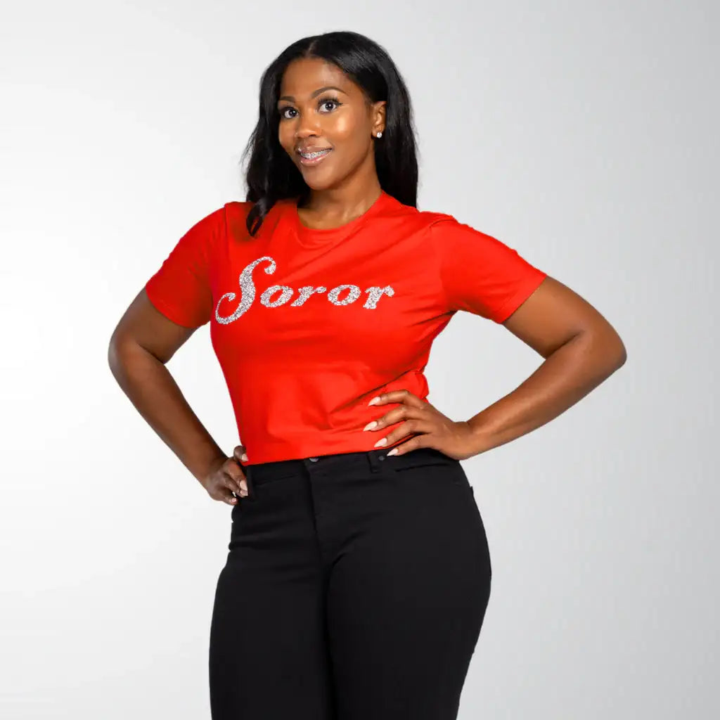 Diamond “Soror” Red Shirt