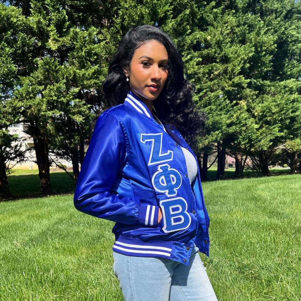 Zeta Phi Beta Satin Bomber Jacket