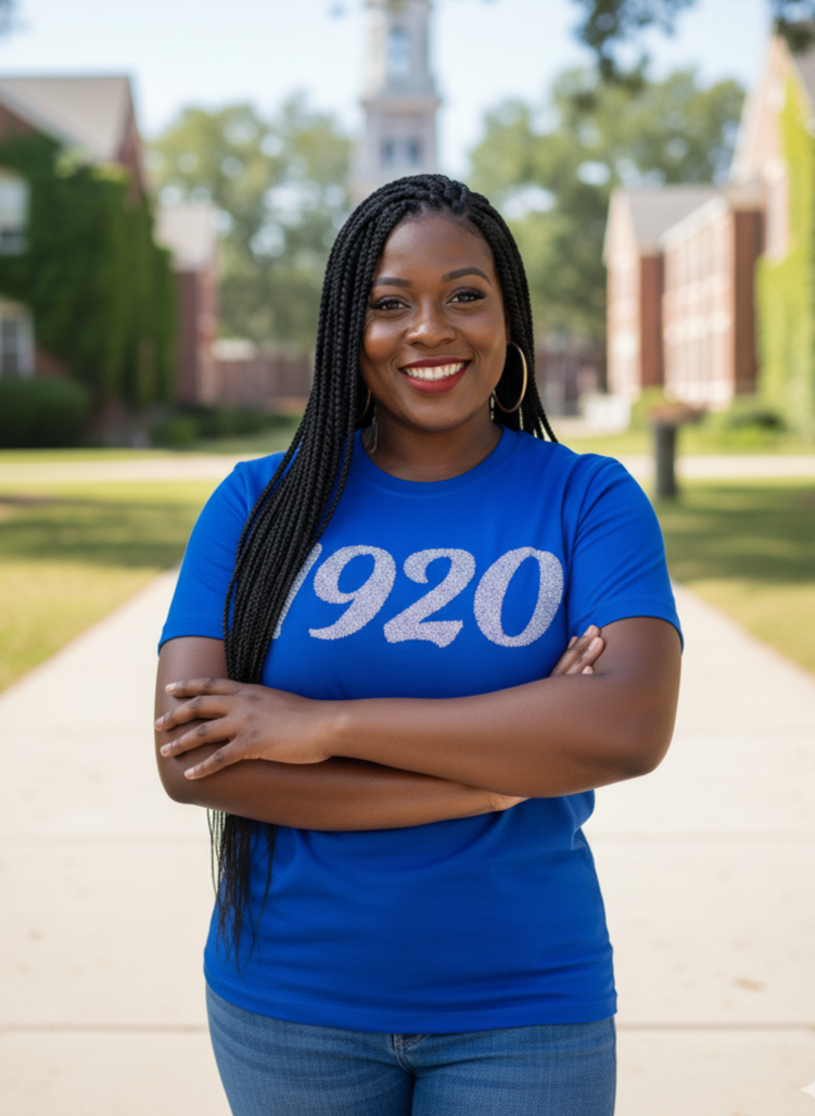 Blue '1920' Diamond Top