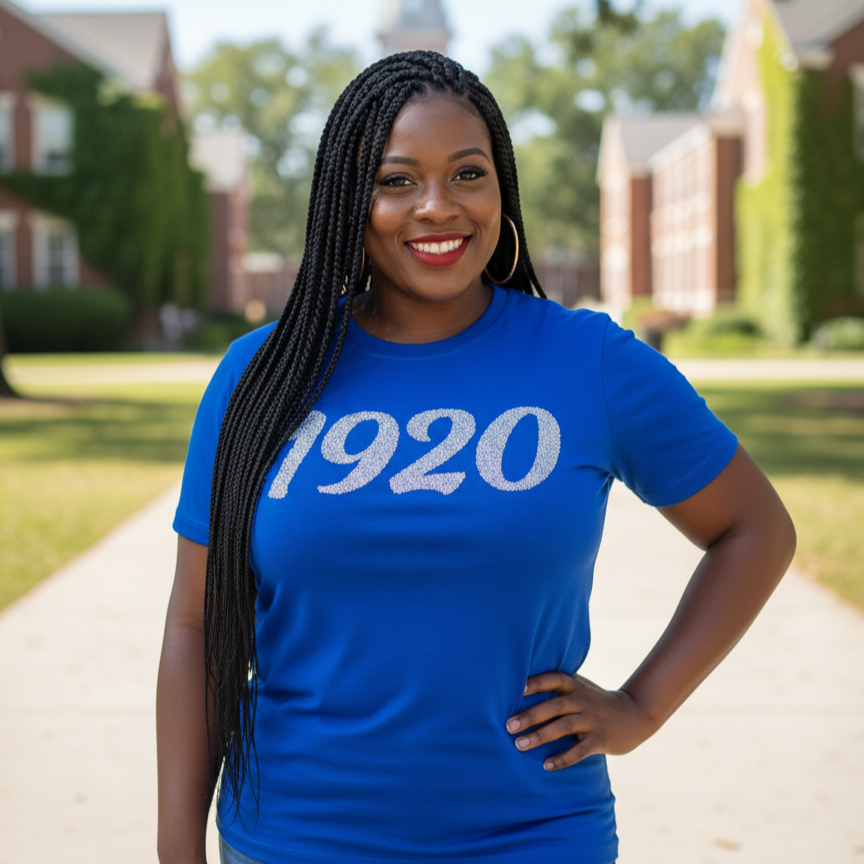 Blue '1920' Diamond Top