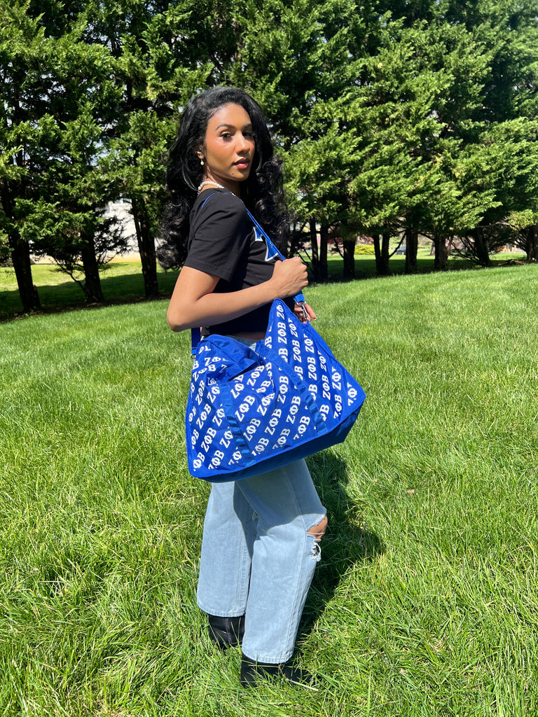 Zeta Phi Beta ZPHIB Greek Letter Foldable Bag