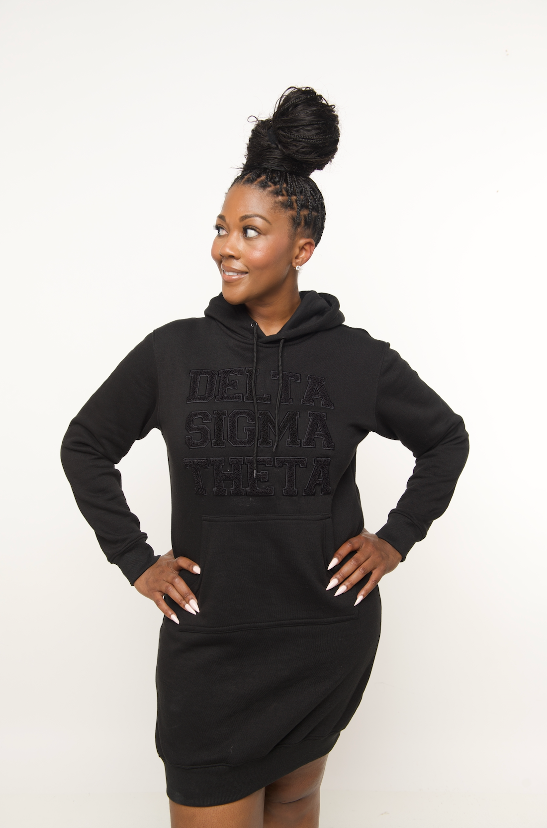 black sweatshirt dress Baltic Born Womens Margaux Sweater | The Yours Clothing Sweatshirt Dress in Black offers a stylish yet comfortable option for your winter wardrobe Sweatshirt Dress w/ Delta Sigma