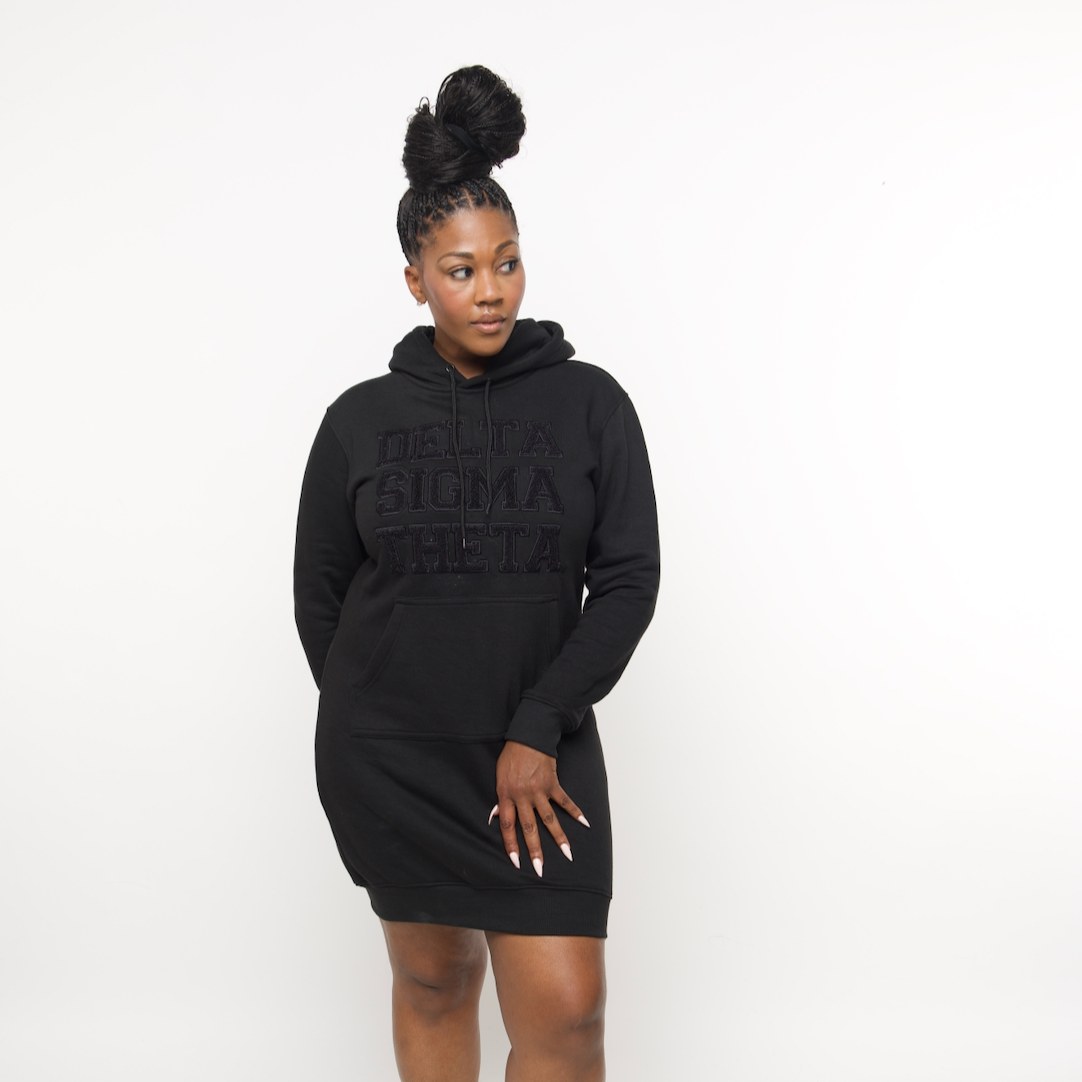 Sweatshirt Dress w/  Delta Sigma Theta Letters in Chenille